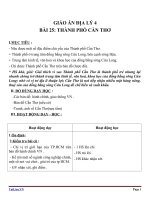 Giáo án địa lý 4 bài 25 thành phố cần thơ 