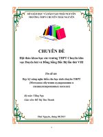 Dạy kỹ năng nghe hiểu cho học sinh chuyên THPT môn tiếng nga trường chuyên thái nguyên 