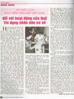 Vai trò của bảo hiểm tiền gửi việt nam đối với hoạt động của quỹ tín dụng nhân dân cơ sở 