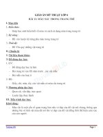 Giáo án mỹ thuật 6 bài màu sắc trong trang trí (4) 