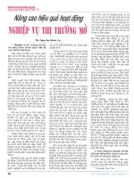 Nâng cao hiệu quả hoạt động nghiệp vụ thị trường mở 