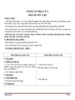 Giáo án địa lý 4 bài 26 ôn tập 1 