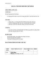 Giáo án địa lý 4 bài 24 thành phố hồ chí minh 