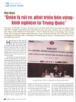 Quản lý rủi ro, phát triển bền vững   kinh nghiệm từ trung quốc 