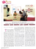 Mở rộng hợp tác giữa các ngân hàng trong nước và ngân hàng nước ngoài nâng cao năng lực cạnh tranh 