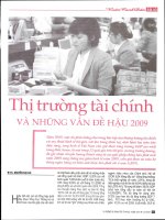 Thị trường tài chính và những vấn đề hậu 2009 