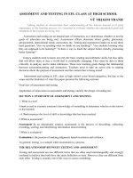 CHUYÊN đề hội THẢO các TRƯỜNG CHUYÊN VÙNG DHĐBBB lần THỨ VIII năm 2015 môn TIẾNG ANH TRƯỜNG CHUYÊN hòa BÌNH 