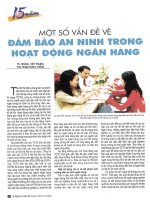 Một số vấn đề về đảm bảo an ninh trong hoạt động ngân hàng 