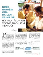 Kinh nghiệm của ba lan và mỹ về hỗ trợ tài chính trong bảo hiểm tiền gởi 