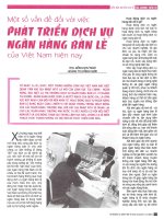 Một số vấn đề đối với việc phát triển dịch vụ ngân hàng bán lẻ của việt nam hiện nay 