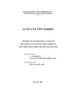 Tìm hiểu về sản phẩm dịch vụ tiền gửi tiết kiệm của ngân hàng nông nghiệp và phát triển nông thôn chi nhánh nam hà nội 