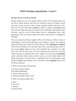 TOEFL Reading comprehension lesson 5
