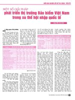 Một số giải pháp phát triển thị trường bảo hiểm việt nam trong xu thế hội nhập quốc tế 