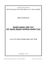 Nhận dạng vân tay sử dụng mạng nơron nhân tạo 