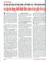 Về vấn đề cầm cố trái phiếu, cổ phiếu vay vốn ngân hàng và cấp tín dụng dưới hình thức cầm cố các giấy tờ có giá 