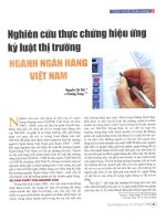 Nghiên cứu thực chứng hiệu ứng kỷ luật thị trường ngành ngân hàng việt nam 