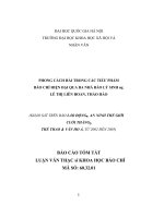 Phong cách hài trong các tiểu phẩm báo chí hiện đại qua ba nhà báo lý sinh sự, lê thị liên hoan và thảo hảo 