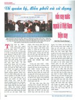 Về quản lý, điều phối và sử dụng vốn vay nước ngoài ở việt nam hiện nay 