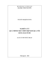 Nghiên cứu quá trình tiện thép hợp kim qua tôi bằng dao PCBN 
