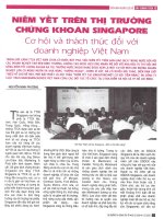 Niêm yết trên thị trường chứng khoán singapore   cơ hội và thách thức đối với doanh nghiệp việt nam 