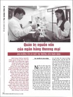 Quản trị nguồn vốn của ngân hàng thương mại ảnh hưởng tới lãi suất thị trường lên ngân hàng 