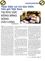 Thực hiện vai trò bảo hiểm tiền gửi việt nam tại khu vực đồng bằng sông cửu long 