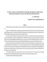 ĐỀ tài lựa CHỌN  vấn đề dạy và PHƯƠNG PHÁP ôn tập CHO học SINH GIỎI QUỐC GIA KHI GIẢNG dạy CHUYÊN đề QUAN hệ QUỐC tế GIỮA HAI CUỘC CHIẾN TRANH THẾ GIỚI (1919 1939 