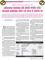 Một số suy nghĩ về phương hướng để phát triển các doanh nghiệp nhỏ và vừa ở nước ta 