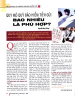 Quy mô quỹ bảo hiểm tiền gửi bao nhiêu là phù hợp 