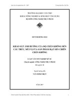 khảo sát ảnh hưởng của độ chân không đến cấu trúc, mùi vị của sản phẩm hạt sen chiên chân không