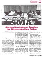 Lựa chọn chỉ báo trung bình động SMA thích hợp nhằm xác định thời điểm đầu tư trên thị trường chứng khoán việt nam 