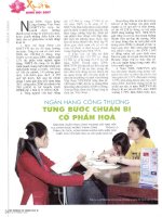 Ngân hàng công thương từng bước chuẩn bị cổ phần hóa 