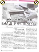 Một vài ý kiến về giải pháp cấp bù lãi suất 