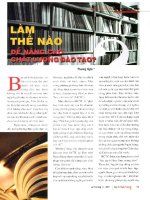 Làm thế nào để nâng cao chất lượng đào tạo 