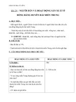 Giáo án địa lý 4 bài 28 người dân và hoạt động sản xuất ở đồng bằng duyên hải miền trung 2 