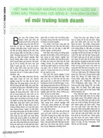 Việt nam thu hẹp khoảng cách với các quốc gia đứng đầu trong khu vực đông á   thái bình dương về môi trường kinh doanh 
