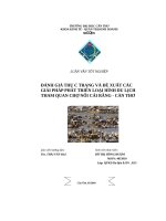Đánh giá thực trạng và đề xuất các giải pháp phát triển loại hình du lịch tham quan chợ nổi cái răng cần thơ 