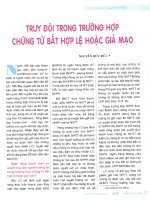 Truy đòi trong trường hợp chứng từ bất hợp lệ hoặc giả mạo 