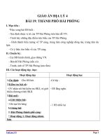 Giáo án địa lý 4 bài 19 thành phố hải phòng 