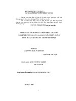 Nghiên cứu ảnh hưởng của phát triển khu công nghiệp đến việc làm của lao động nông thôn ở vùng đông huyện chương mỹ thành phố hà nội 