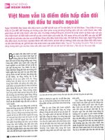 Việt nam vẫn là điểm đến hấp dẫn đối với đầu tư nước ngoài 