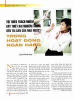 Tội thiếu trách nhiệm gây thiệt hại nghiêm trọng đến tài sản của nhà nước trong hoạt động ngân hàng 