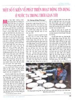 Một số ý kiến về phát triển hoạt động tín dụng ở nước ta trong thời gian tới 