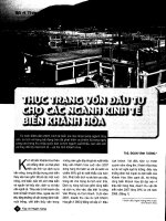 Thực trạng vốn đầu tư cho các ngành kinh tế biển khánh hòa 