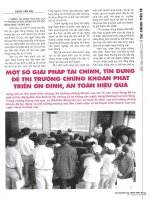 Một số giải pháp tài chính, tín dụng để thị trường chứng khoán phát triển ổn định, an toàn hiệu quả 