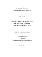 Nghiên cứu một số giải pháp nhằm nâng cao hiệu quả sản xuất vải chín sớm tại huyện tân yên, tỉnh bắc giang 
