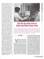 Vấn đề tập đoàn kinh tế thành lập ngân hàng riêng 