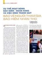 Xu thế hoạt động bảo hiểm   ngân hàng và việc hình thành quỹ bảo vệ người tham gia bảo hiểm nhân thọ 