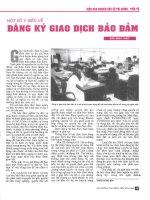 Một số ý kiến về đăng ký giao dịch bảo đảm 