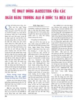 Về hoạt động marketing của các ngân hàng thương mại ở nước ta hiện nay 